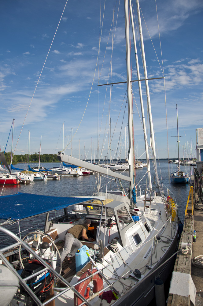 Acalephe avant son départ, Royal St-Lawrence Yacht Club, Dorval